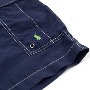 Vintage Polo Ralph Lauren Cargo Swim Board Short Mens Size‎ 30 Navy Embroidered